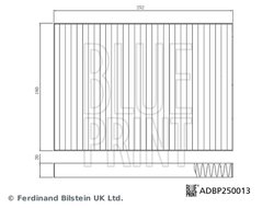 FILTRU AER HABITACLU BLUE PRINT ADBP250013 - Compatibil cu TESLA