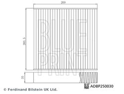 Filtru aer habitaclu Blue Print ADBP250030