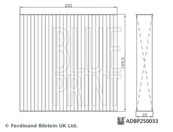 Filtru aer habitaclu Blue Print ADBP250033