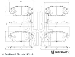 SET PLACUTE FRANA BLUE PRINT ADBP420095 - Compatibil cu MAZDA