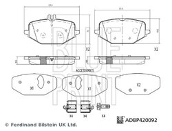 SET PLACUTE FRANA BLUE PRINT ADBP420092 - Compatibil cu MERCEDES-BENZ