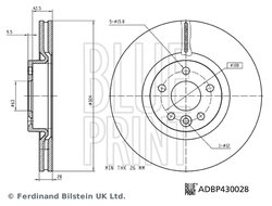 DISC FRANA BLUE PRINT ADBP430028 - Compatibil cu VOLVO