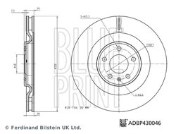 DISC FRANA BLUE PRINT ADBP430046 - Compatibil cu AUDI