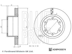 DISC FRANA BLUE PRINT ADBP430074 - Compatibil cu MAN, VW