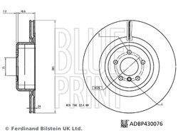 DISC FRANA BLUE PRINT ADBP430076 - Compatibil cu BMW