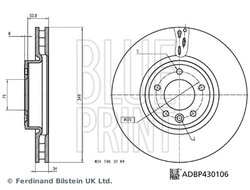 DISC FRANA BLUE PRINT ADBP430106 - Compatibil cu LAND ROVER
