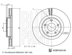 DISC FRANA BLUE PRINT ADBP430149 - Compatibil cu INFINITI, NISSAN