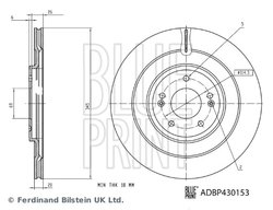 DISC FRANA BLUE PRINT ADBP430153 - Compatibil cu HYUNDAI, KIA