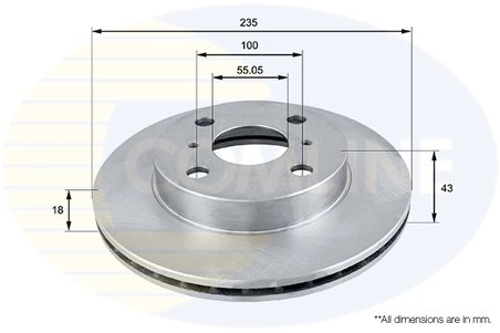 DISC FRANA COMLINE ADC0193V - Compatibil cu TOYOTA