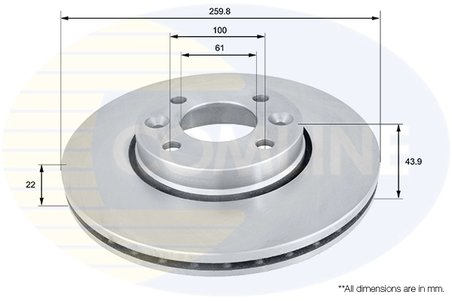 Disc frana Comline ADC0266V