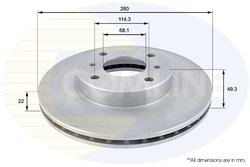 Disc frana Comline ADC0252V
