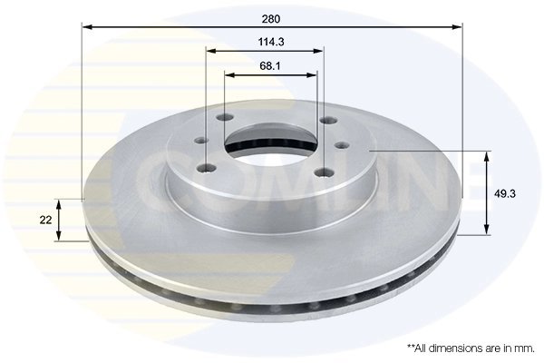 Disc frana Comline ADC0252V