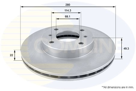 Disc frana Comline ADC0252V