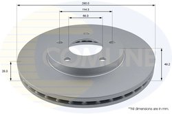 DISC FRANA COMLINE ADC0260V - Compatibil cu INFINITI, NISSAN