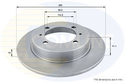 DISC FRANA COMLINE ADC0355 - Compatibil cu MITSUBISHI, PROTON, VOLVO