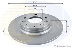 DISC FRANA COMLINE ADC0450 - Compatibil cu ISUZU, MAZDA