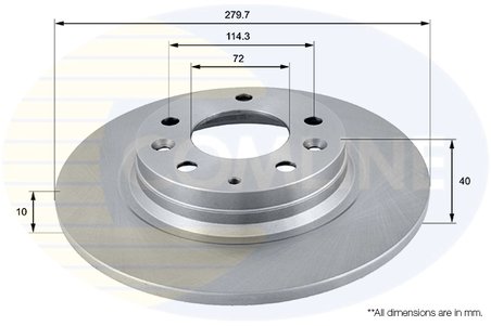 DISC FRANA COMLINE ADC0450 - Compatibil cu ISUZU, MAZDA