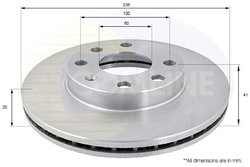 DISC FRANA COMLINE ADC1008V - Compatibil cu BEDFORD, CHEVROLET, DAEWOO, FSO, OPEL, VAUXHALL, ZAZ