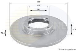 DISC FRANA COMLINE ADC1009 - Compatibil cu CHEVROLET, DAEWOO