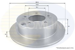 DISC FRANA COMLINE ADC1066 - Compatibil cu HYUNDAI, KIA