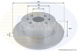 DISC FRANA COMLINE ADC1104 - Compatibil cu OPEL, VAUXHALL