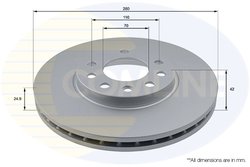 DISC FRANA COMLINE ADC1113V - Compatibil cu CHEVROLET, OPEL, RENAULT, VAUXHALL