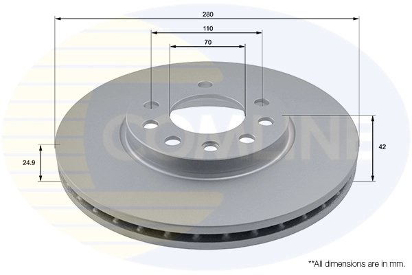 DISC FRANA COMLINE ADC1113V - Compatibil cu CHEVROLET, OPEL, RENAULT, VAUXHALL