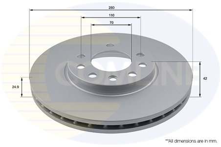 DISC FRANA COMLINE ADC1113V - Compatibil cu CHEVROLET, OPEL, RENAULT, VAUXHALL