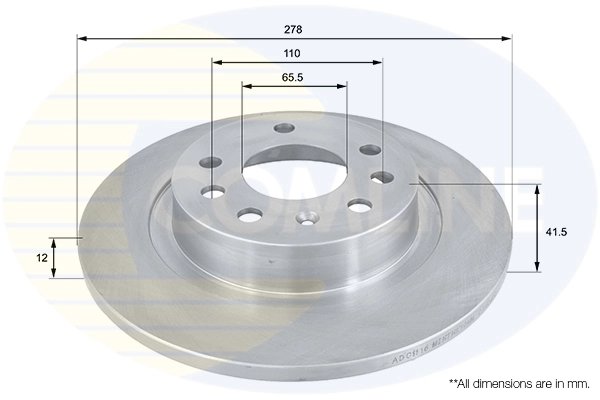 DISC FRANA COMLINE ADC1116 - Compatibil cu CADILLAC, FIAT, OPEL, SAAB, VAUXHALL
