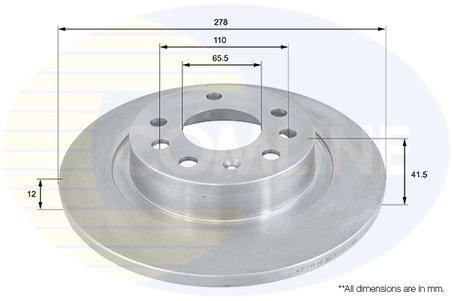 DISC FRANA COMLINE ADC1116 - Compatibil cu CADILLAC, FIAT, OPEL, SAAB, VAUXHALL