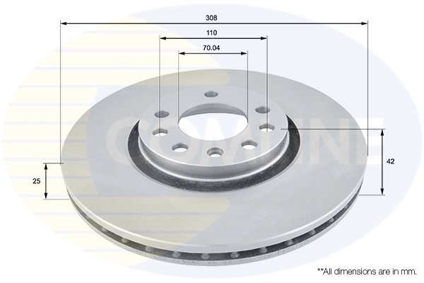 DISC FRANA COMLINE ADC1124V - Compatibil cu OPEL, SAAB, VAUXHALL