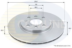 DISC FRANA COMLINE ADC1131V - Compatibil cu OPEL, VAUXHALL