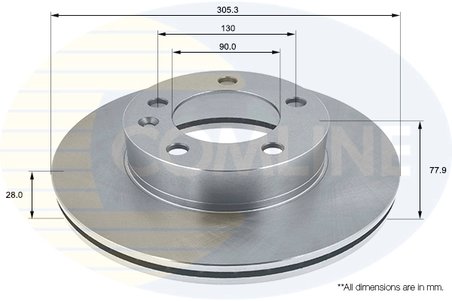 DISC FRANA COMLINE ADC1125V - Compatibil cu NISSAN, OPEL, RENAULT, VAUXHALL
