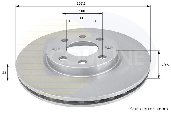 DISC FRANA COMLINE ADC1138V - Compatibil cu ABARTH, FIAT, OPEL, VAUXHALL