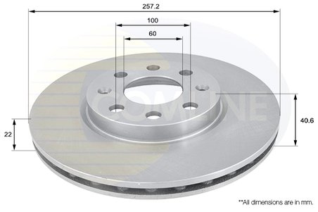 DISC FRANA COMLINE ADC1138V - Compatibil cu ABARTH, FIAT, OPEL, VAUXHALL