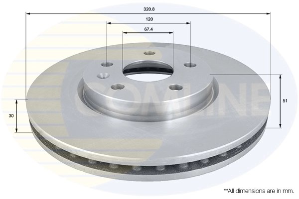 Disc frana Comline ADC1142V