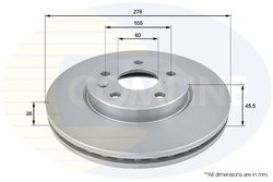 DISC FRANA COMLINE ADC1151V - Compatibil cu CHEVROLET, OPEL, VAUXHALL