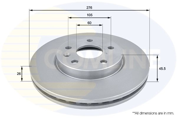 DISC FRANA COMLINE ADC1151V - Compatibil cu CHEVROLET, OPEL, VAUXHALL