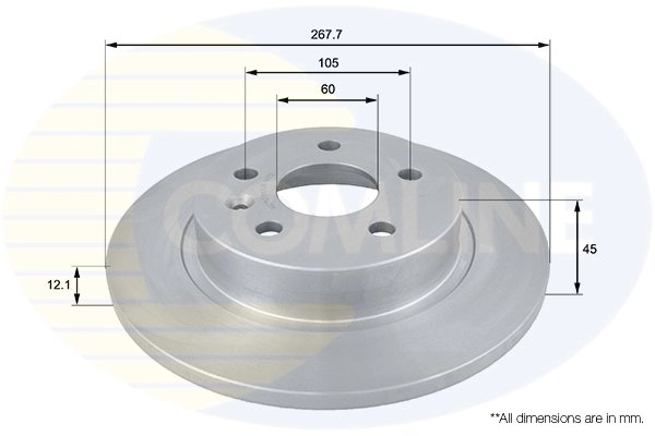 DISC FRANA COMLINE ADC1152 - Compatibil cu CHEVROLET, OPEL, VAUXHALL