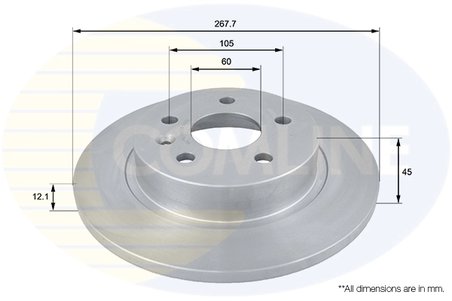 DISC FRANA COMLINE ADC1152 - Compatibil cu CHEVROLET, OPEL, VAUXHALL