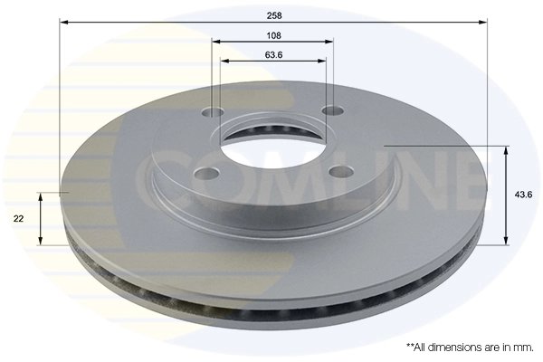 DISC FRANA COMLINE ADC1207 - Compatibil cu FORD, PANTHER, RENAULT, TVR