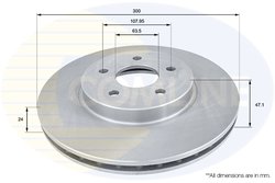 DISC FRANA COMLINE ADC1215V - Compatibil cu FORD, JAGUAR