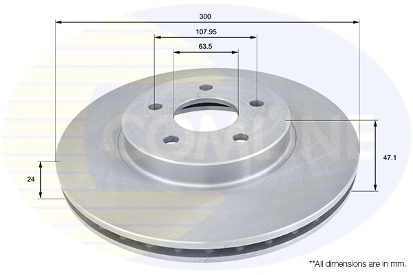 DISC FRANA COMLINE ADC1215V - Compatibil cu FORD, JAGUAR
