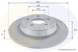 DISC FRANA COMLINE ADC1240 - Compatibil cu FORD, LAND ROVER