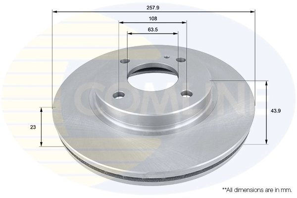 DISC FRANA COMLINE ADC1243V - Compatibil cu FORD