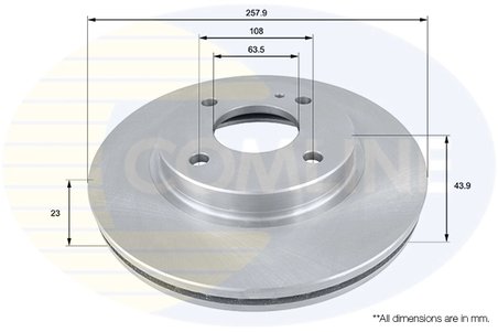 DISC FRANA COMLINE ADC1243V - Compatibil cu FORD
