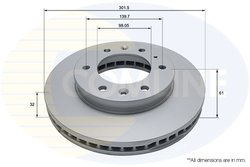 DISC FRANA COMLINE ADC1263V - Compatibil cu FORD, MAZDA