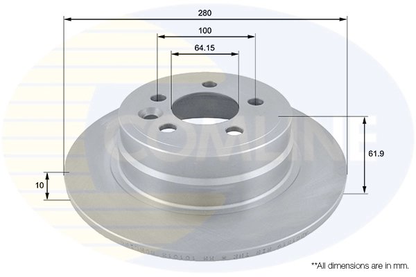 Disc frana Comline ADC1319