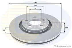 DISC FRANA COMLINE ADC1408V - Compatibil cu AUDI, SEAT, SKODA, VW