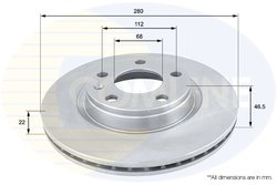DISC FRANA COMLINE ADC1412V - Compatibil cu AUDI, SEAT, VW